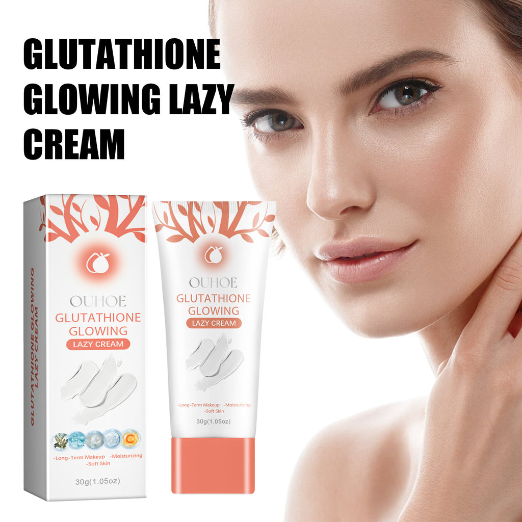 Glutathione Glowing Lazy Cream, Brightening Skin Care Moisturizing Lazy Skin Care Cream